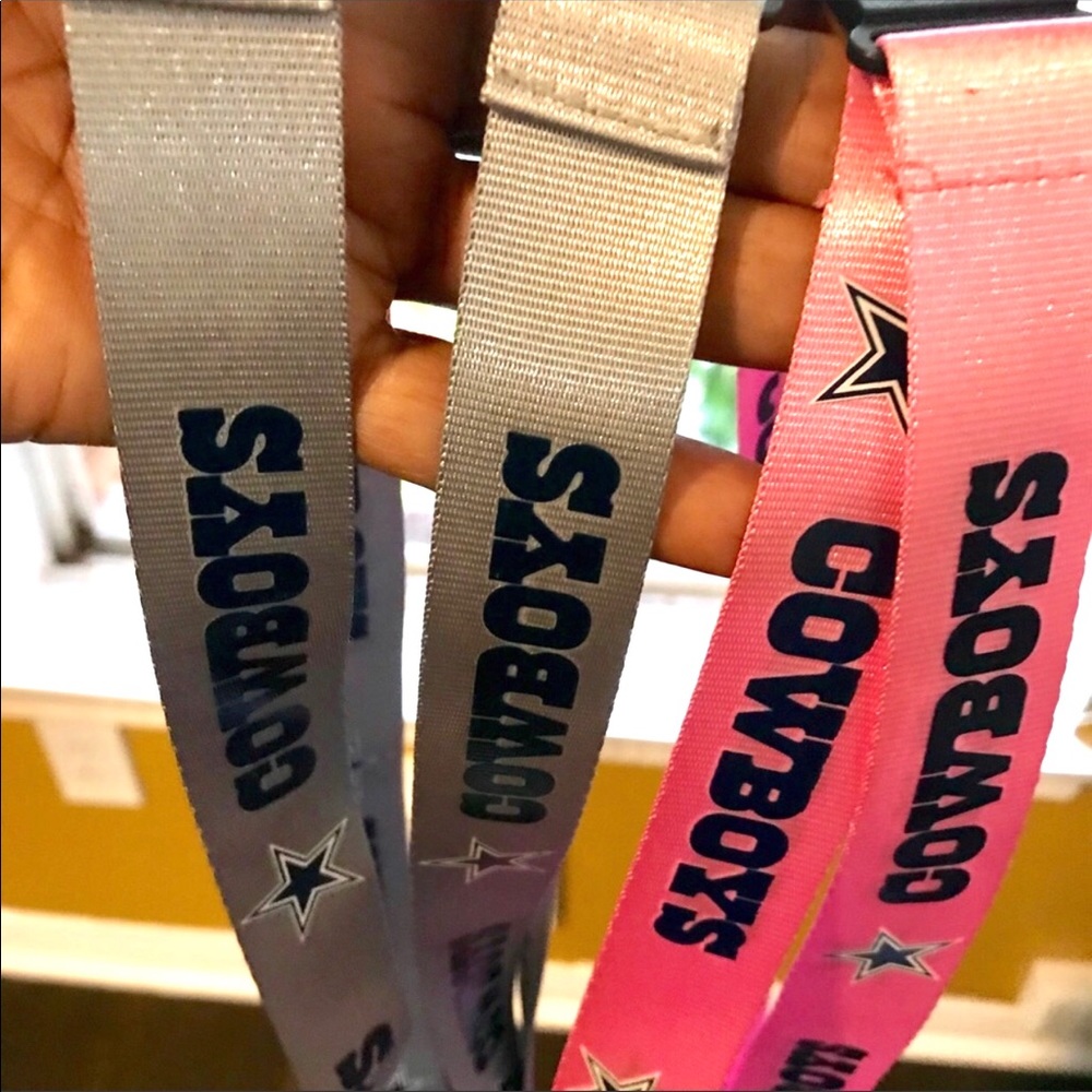 Cowboys Lanyard's in Blue and Silver. - Picture 3 of 3